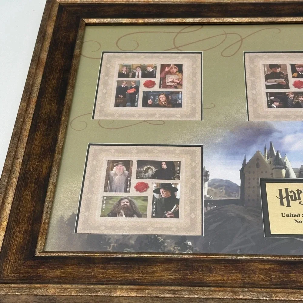 Rare Harry Potter USPS 2013 Rare Framed Collectors Stamp‎ Art Set